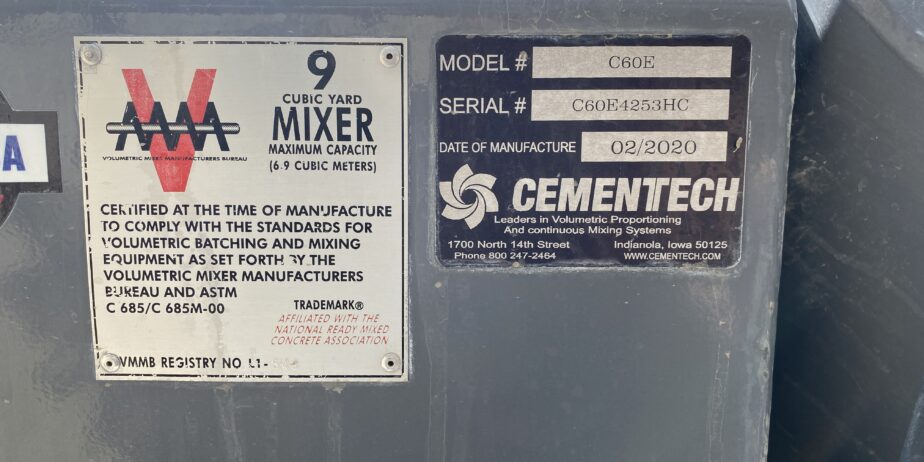 2020 Cemen Tech C60E Ship out Kit Stk #4253
