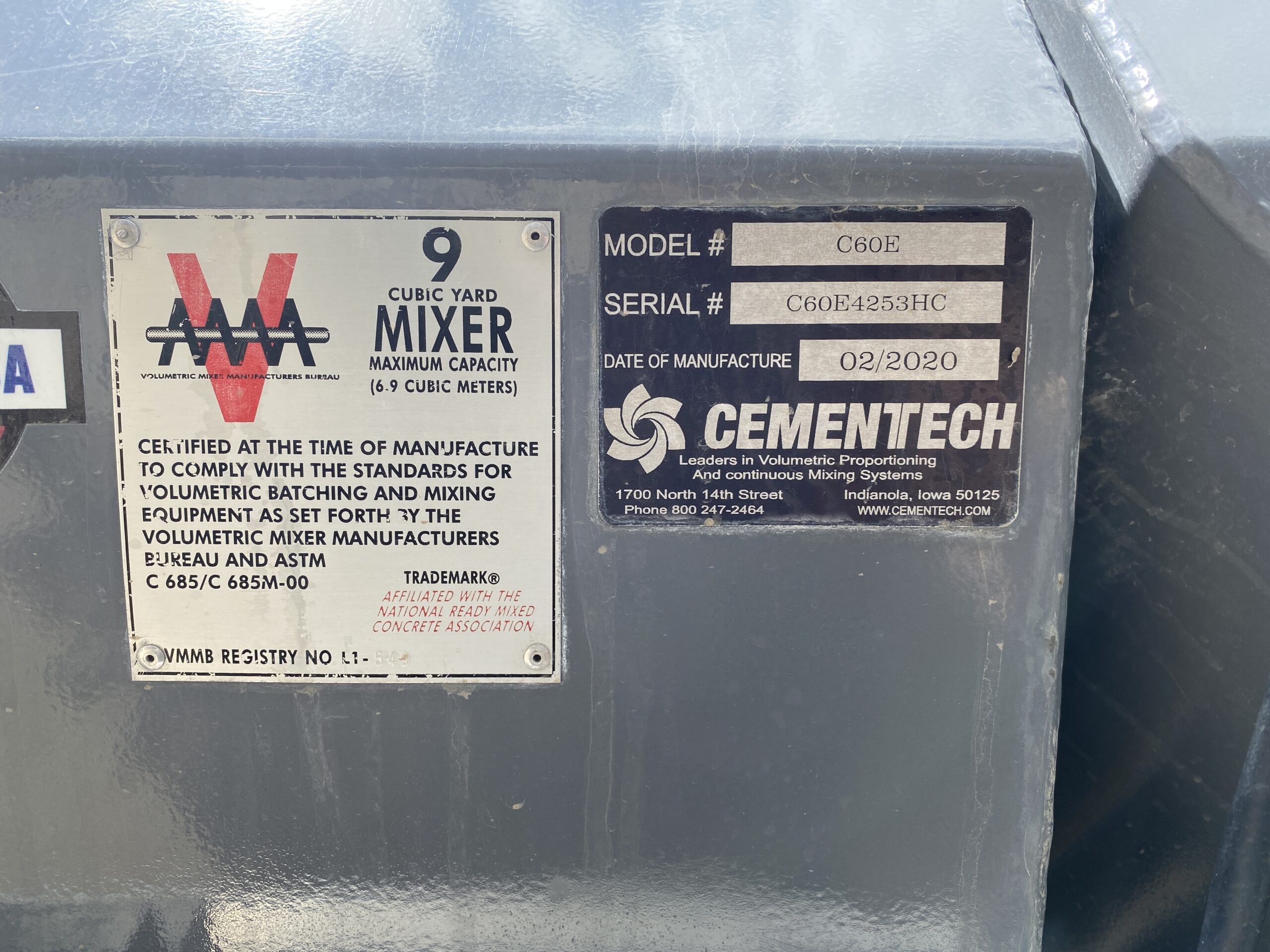 2020 Cemen Tech C60E Ship out Kit Stk #4253
